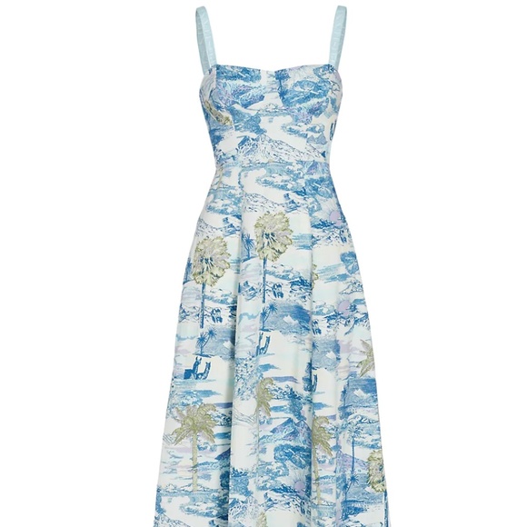Emporio Sirenuse Azzurra Open-Back Midi-Dress - Picture 1 of 7